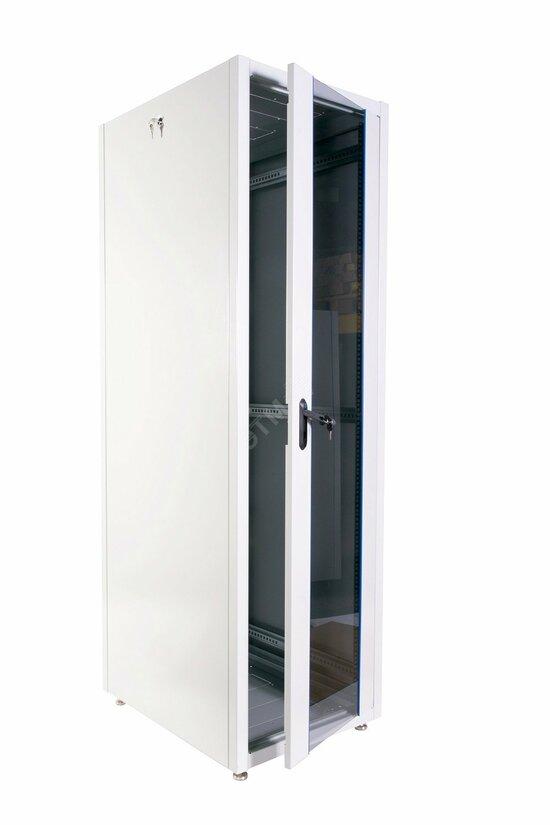 Фото №2 Шкаф телеком напольный ЭКОНОМ 42U (600 ? 1000) дверь стекло дверь металл (ШТК-Э-42.6.10-13АА)