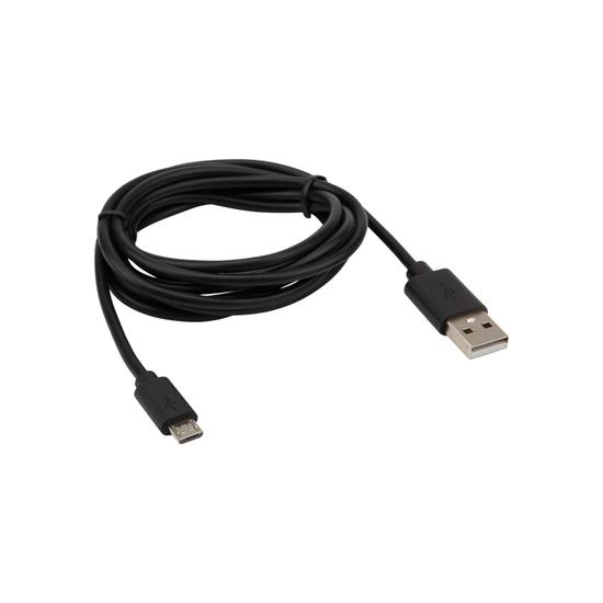 Фото №2 Кабель USB-micro USB, PVC, black, 1,8m (etm18-1164-2)
