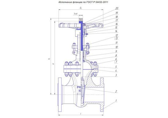 Фото №3 Задвижка клиновая DN40 PN160 L=140мм муфтовая из углеродистой стали (ЗКС-ВАРК-40-160-00-31)