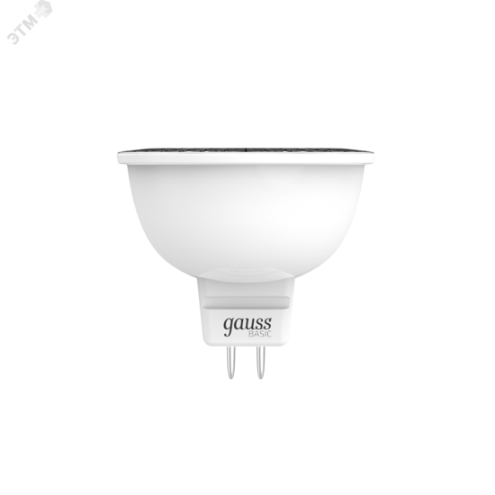 Фото №2 Лампа светодиодная LED 6.5 Вт480 Лм 4100К белая GU5.3 MR16 Basic Gauss (1013527)