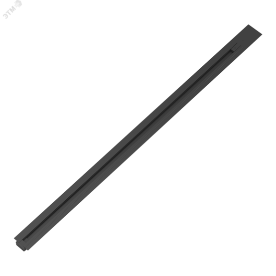 Фото №2 Шинопровод однофазный встраиваемый 1 м черный (с адаптером питания и заглушкой) Track Gauss (TR129)