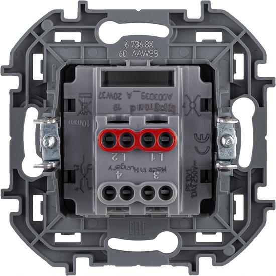 Фото №3 Переключатель промежуточный винтовые клеммы INSPIRIA 10 AX 250 В~ алюминий (673682)