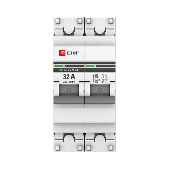 Фото №3 Выключатель нагрузки 2P 32А ВН-63 EKF PROxima (SL63-2-32-pro)