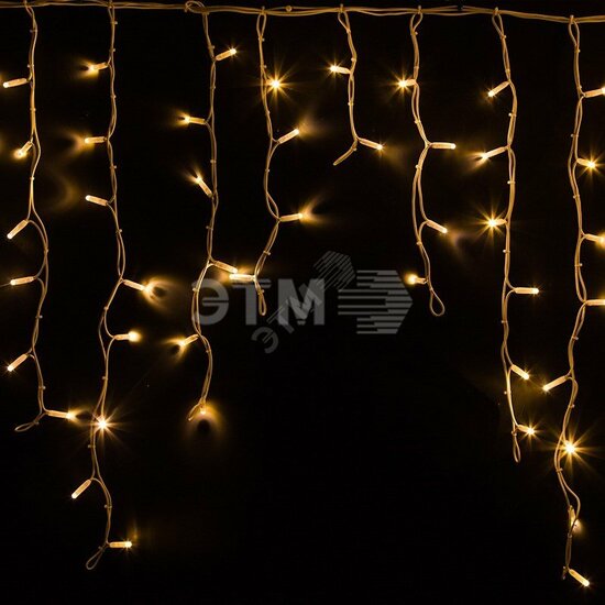 Фото №2 Гирлянда уличная Айсикл (бахрома) светодиодный, 5,6 х 0,9 м, белый провод КАУЧУК, 230 В, диоды ТЕПЛЫЙ БЕЛЫЙ, 240 LED NEON-NIGHT