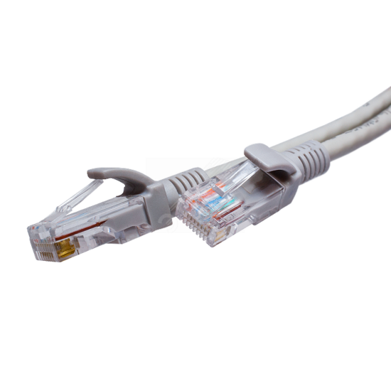 Фото №2 Патч-корд U/UTP Cat.5e 4x2х26AWG (7x0.16mm) Cu PVC серый 0,5м (10-0101)