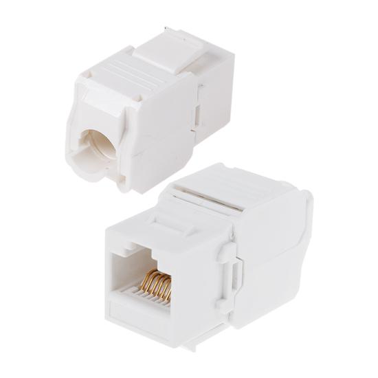 Фото №2 Модуль Keystone Jack RJ-45(8P8C) UTP неэкраниров кат 6 180 градус самозажим бел (etm05-1052)