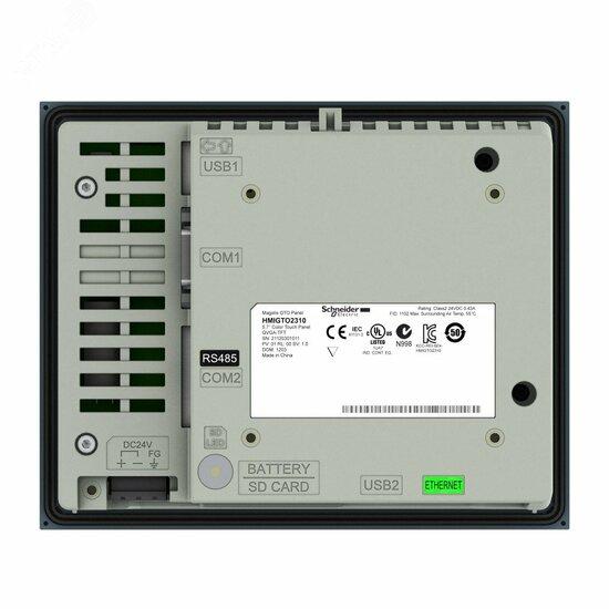 Фото №3 Терминал сенсорный цветной 5.7дюйм. 320х240 RJ45 RS232/485 SUB-D Eth TCP/IP 96Mб/512Кб слот SD (HMIGTO2310)