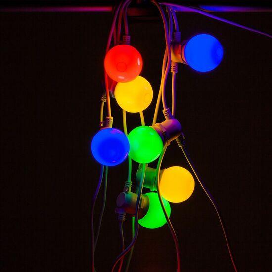 Фото №4 Лампа светодиодная LED 1вт Е27 RGB прозрачный быстрая смена цвета шар (LB-37)