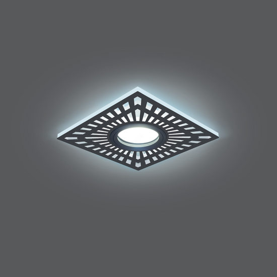 Фото №2 Светильник ИВО-3w 4000K,Gu5.3,квадр,черный Backlight Gauss (BL126)