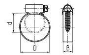 Фото №4 Хомут червячный  PL-9 (32-50 )/W1 (Fortisflex) (68986)