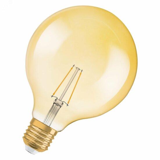 Фото №2 Лампа светодиодная филаментная LED 2,5Вт E27 2400К 220лм винтаж 230V GOLD (замена 22Вт) Deco FIL  OSRAM Vintage 1906 (4058075808980)