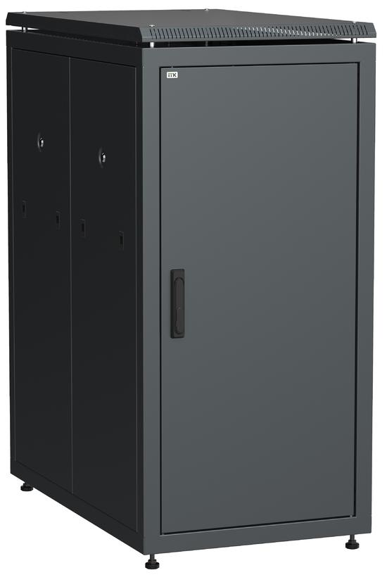 Фото №2 Шкаф сетевой 19дюйм LINEA N 24U 600х1000 мм металлическая передняя дверь черный (LN05-24U61-M)