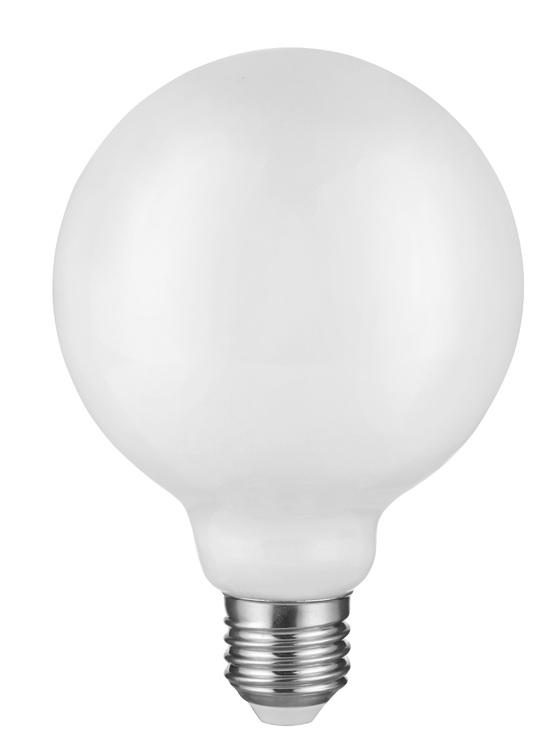 Фото №4 Лампа светодиодная F-LED G125-15w-827-E27 OPAL  (филамент, шар опал, 15Вт, тепл, E27) (20/240) ЭРА (Б0047038)