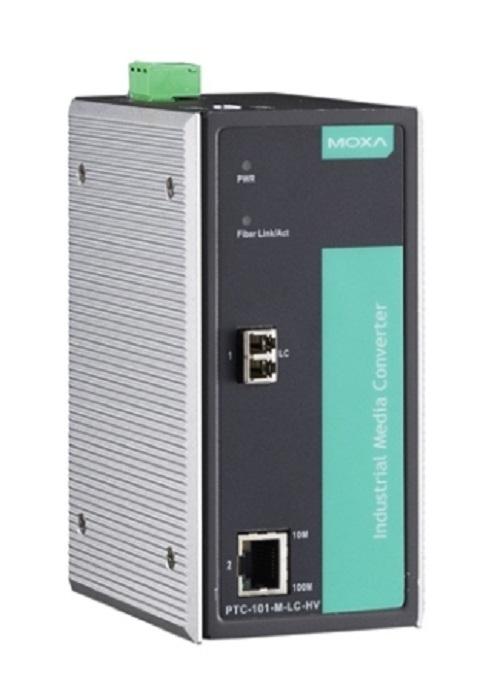 Фото №2 Медиаконвертер Ethernet 10/100BaseT(X) в 100BaseFX(одномодовое оптоволокно, разъемы LC) в           металлическом корпусе, питание 24/48 В пост. (PTC-101-S-LC-LV)