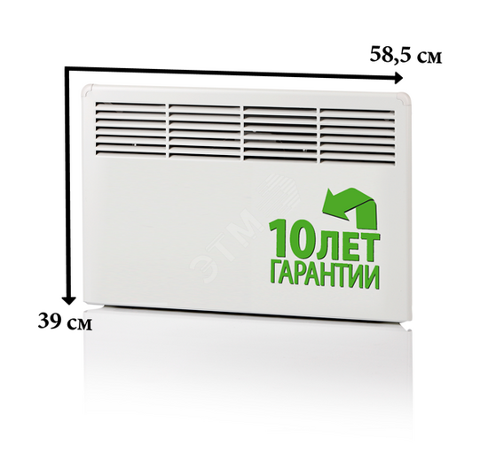 Фото №2 Конвектор 500W электронный термостат IP21 вилка 389мм (EPHBE05PR)