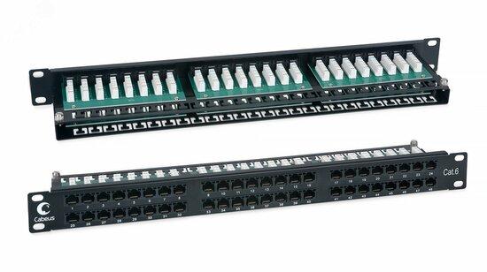 Фото №2 Патч-панель PLHD-48-Cat.6-Dual IDC-1U высокой плотности 19', 1U, 48 портов RJ-45, категория 6, Dual IDC (PLHD-48-Cat.6-Dual)