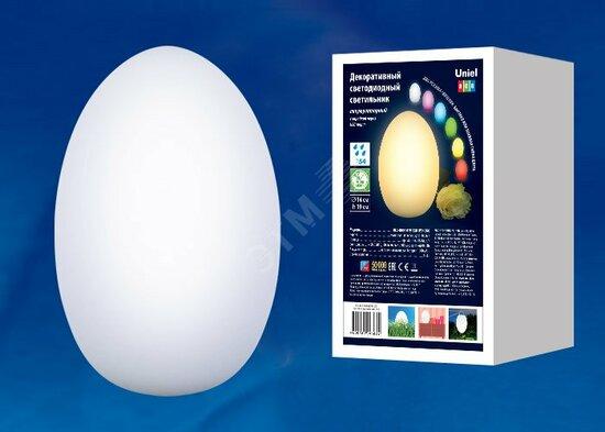 Фото №3 ULG-R003 019/RGB IP54 EGG Светильник декоративный светодиодный «Яйцо». Аккумуляторный (в/к). 14*19см. RGB свет. TM Uniel (ULGR003019RGBIP54EGG)