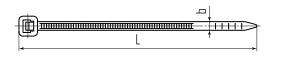 Фото №4 Стяжки нейлоновые КСС 4х200 (б) (100шт.) (Fortisflex)