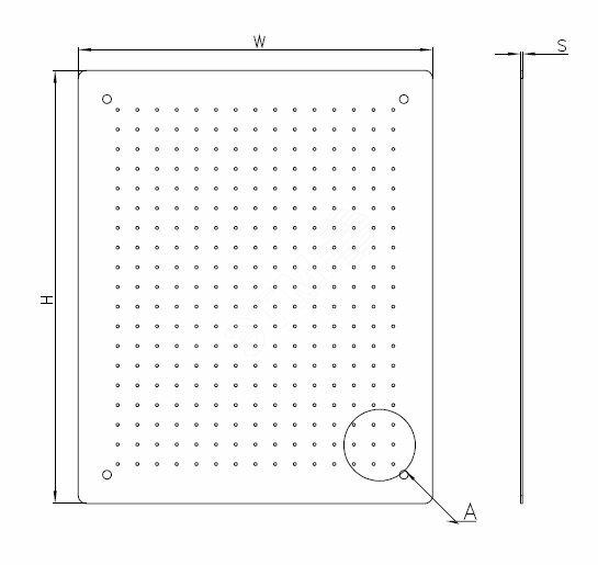 Фото №2 Панель монтажная перфорированная 950х550 для шкафов EMW высота/ширина 1000 и 600 (EMW-MP-1000.600)