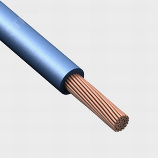 Фото №2 Провод силовой ПуГВ 1х1.5 голубой многопроволочный