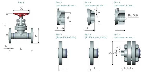 Фото №3 Задвижка клиновая DN150 PN16 L=280мм фланцевая из нержавеющей стали