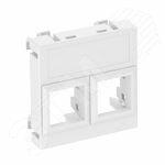 Фото №2 Корпус компьютерной розетки Modul45 тип LE (прямой) 45x45 мм (серебристый) (DTG-02LE AL1)