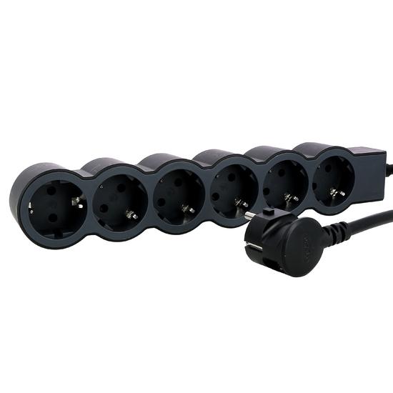Фото №5 Удлинитель серии  Стандарт   6 x 2К+З с кабелем 1,5 м., цвет: черный (694558)