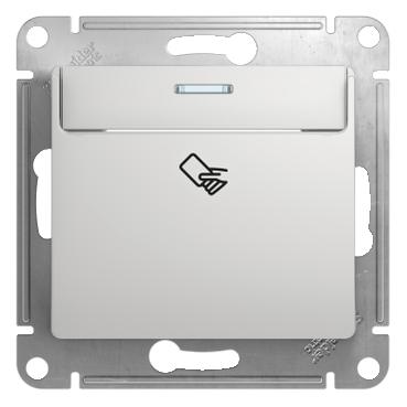 Фото №3 GLOSSA Выключатель карточный алюминий в рамку схема 6 (GSL000369)