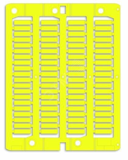 Фото №2 Маркировка для провода, жесткая, для трубочек. 4х15мм. Желтая (80 шт на 1 листе) (NUT15Y)