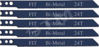 Фото №2 Полотна для электролобзика/металлу американский хвостовик биметалл 24Т (5шт) (41130)