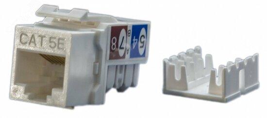 Фото №2 Вставка KJ9-8P8C-C5e-90-WH Keystone Jack RJ-45(8P8C) категория 5e белая (KJ9-8P8C-C5e-90-WH)