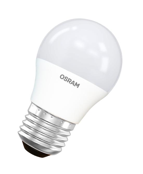 Фото №2 Лампа светодиодная LED Star Шарообразная 7Вт (замена 60Вт), 600Лм, 2700К, цоколь E27 OSRAM (4058075696389)