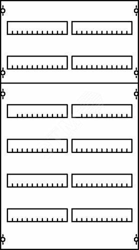 Фото №3 Панель для модульных устройств 2ряда/3рейки (3х24=72модуля) (STJ2 V 00A)