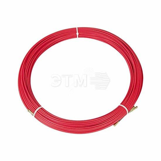 Фото №2 Протяжка кабельная (мини УЗК в бухте), стеклопруток, d=3,5 мм, 100 м, красная (etm47-1100)