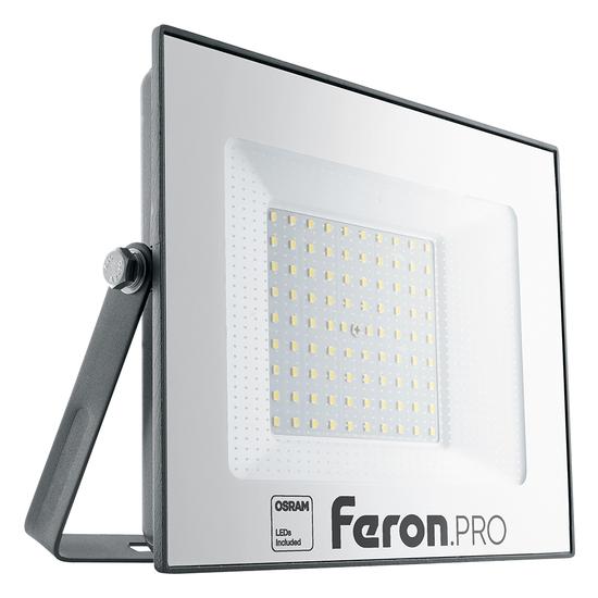 Фото №2 Прожектор светодиодный ДО-100w 6400К 10000Лм IP65 черный Feron.PRO (LL-1000)