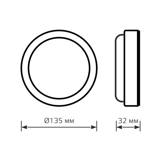 Фото №6 Светильник светодиодный ДБП-8 Вт 670 Лм 4000K IP40 D135х32 мм ЖКХ круг с микровлновым датчиком HALL Gauss (193411208-S)