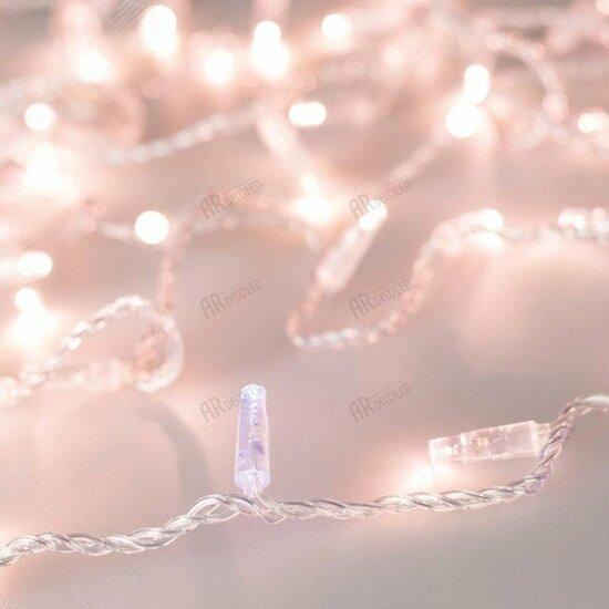 Фото №2 Гирлянда светодиодная декоративная ARD-STRING-CLASSIC-10000-CLEAR-100LED-FLASH Rose Gold (230V, 7W) (ARDCL, IP65) (025790)