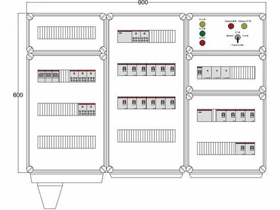 Фото №2 Щит управления электрообогревом DEVIBOX HR 18x2800 3хD330 (в комплекте с терморегулятором и датчиком температуры) (DBR162)