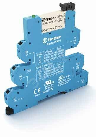 Фото №2 Модуль интерфейсный электромеханические реле MasterINPUT 1CO 6A контакты AgNi+Au 24В AC/DC IP20 безвинтовые клеммы 'Push-in' (39.71.0.024.5060)