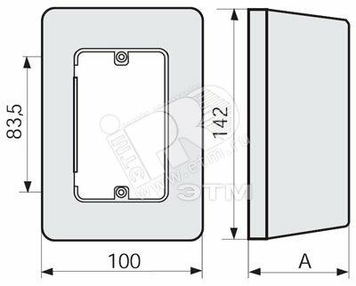 Фото №2 Коробка SRMN под розетку 83.5 мм глубина 43 (572)
