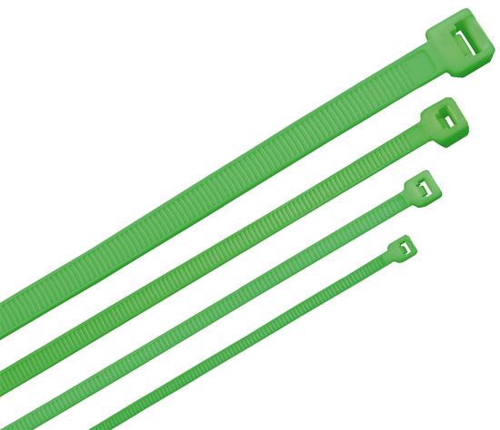 Фото №2 Хомут-стяжка для кабеля 4.8х200мм нейлон зеленый (100шт) (HKG-W48-L200)
