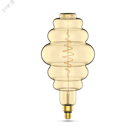 Фото №2 Лампа светодиодная LED 8.5 Вт 660 Лм 2000К теплая Е27 Honeycomb golden Filament Gauss (161802105)