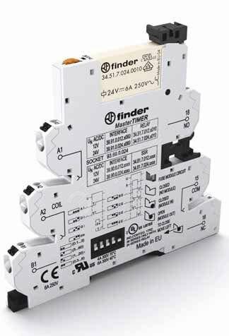 Фото №2 Модуль интерфейсный электромеханическое реле таймер MasterTimer (мультифункциональный AIDIGISWBECEDEEE) 1CO 6A контакты AgNi 24В АС/DC IP20 безвинтовые клеммы 'Push-in' (39.91.0.024.0060)