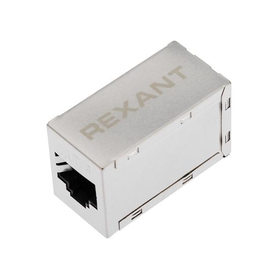 Фото №2 Адаптер проходной RJ-45 8P-8C FTP экранированный кат6 гнездо-гнездо (etm03-0109)