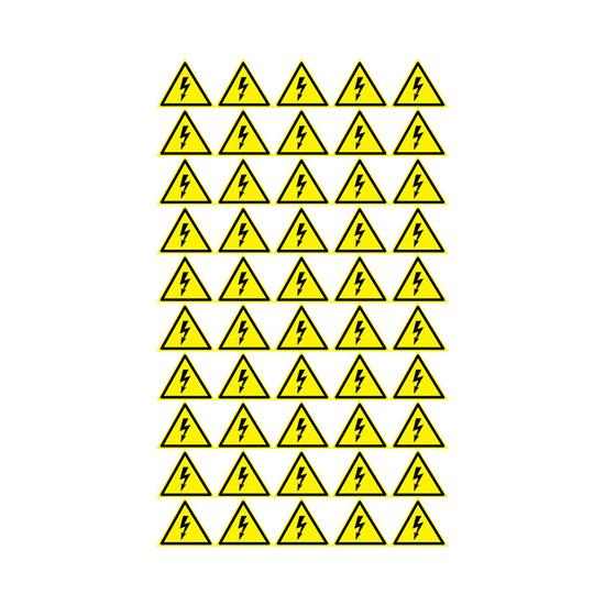 Фото №2 Наклейка знак ''Опасность поражения электротоком'' 25х25х25 мм 100 шт. (etm56-0006-1)