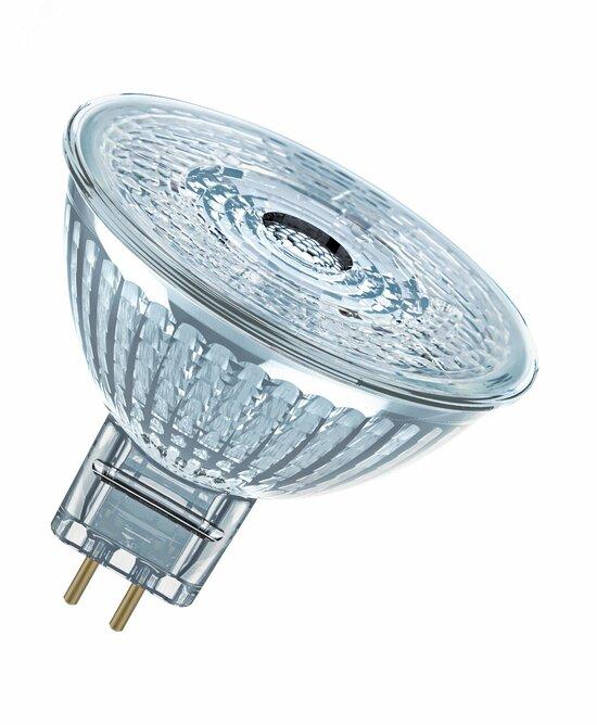 Фото №2 Лампа светодиодная LED 3,8Вт GU5.3 3000К 350лм спот 12V CL (замена 35Вт) MR16   OSRAM Parathom (4058075431218)