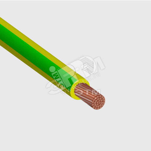 Фото №2 Провод силовой ПуГВнг(А)-LS 1х16(PE) 450/750В     желто-зеленый многопроволочный