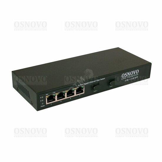 Фото №2 Коммутатор Gigabit Ethernet на 4 RJ45 + 2 SFP. (SW-7042)