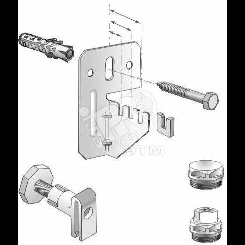Фото №2 Комплект для крепления стальных панельных радиаторов для радиаторов типа KV (нижнее подключение) длиной более 1600мм (FBW1013ZE)