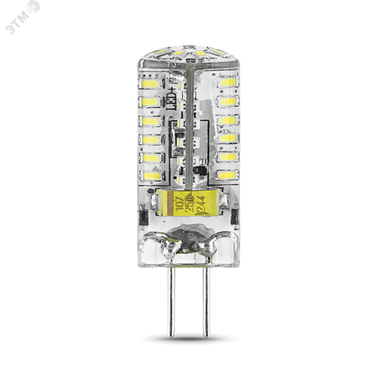 Фото №4 Лампа светодиодная LED 3 Вт 240 Лм 4100К белая G4 капсула 12 В силикон Black Gauss (207707203)